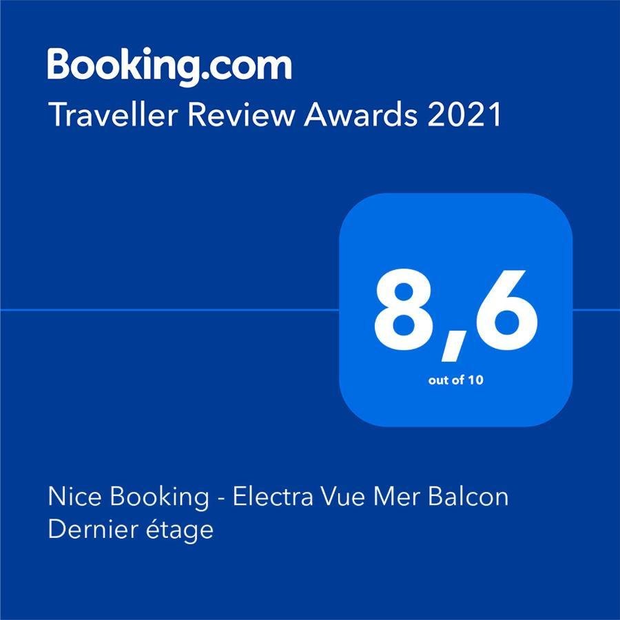 Nice Booking - Electra Vue Mer Balcon Dernier étage Exterior foto